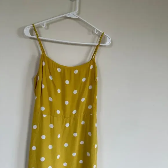 Aritzia Wilfred Isabelle Yellow Polka Dot Mini Dress Size 8 Y2K Clueless - Picture 6 of 15